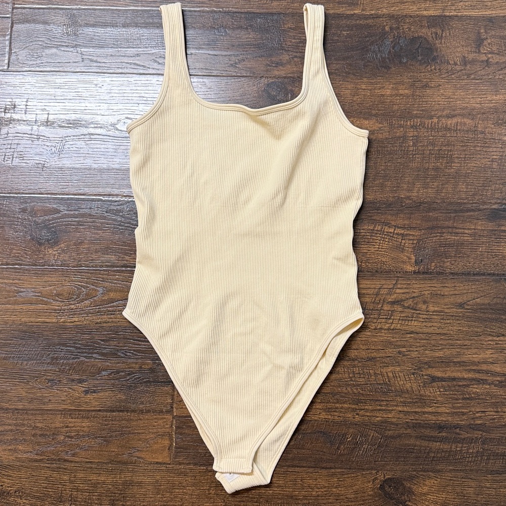 OQQ Yellow Bodysuit Size XL